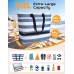 Vewaci Beach Bag with Detachable Cooler, 54L Large Beach Bags Waterproof Sandproof for Women Men, Beach Tote Pool Bag with Zipper for Family, Travel Vacation Essentials(Blue)