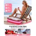 Vewaci Beach Bag with Detachable Cooler, 54L Large Beach Bags Waterproof Sandproof for Women, Beach Tote Pool Bag with Zipper for Family (Pink)