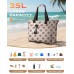 Vewaci 35L Large Beach Bag, Waterproof Sandproof Beach Bags for Women, Beach Tote Pool Bag with Zipper Wet Compartment for Beach, Gym, Travel Vacation Essentials (Four-Leaf Clover)