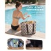 Vewaci 35L Large Beach Bag, Waterproof Sandproof Beach Bags for Women, Beach Tote Pool Bag with Zipper Wet Compartment for Beach, Gym, Travel Vacation Essentials (Four-Leaf Clover)